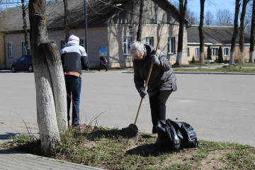 трудовой десант продолжает наводить порядок в Кардымово - фото - 6