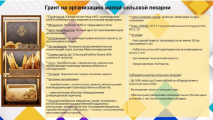 информация о предоставлении грантов на развитие малой сельской пекарни и поддержке по проекту внедрения газопоршневой установки - фото - 2